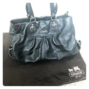 Black coach purse - used, in good condition
